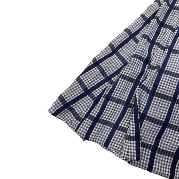 Vintage Gingham Prairie Blue White Maxi Dress Small Cottage Lace Boho Hippie - Picture 6 of 10